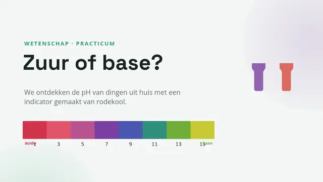 Titeldia van de presentatie ‘Lab: zuur of base?’