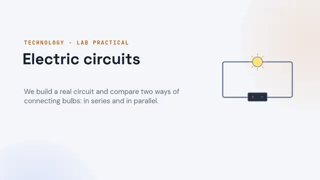 Cover of the presentation “Lab: electric circuits”