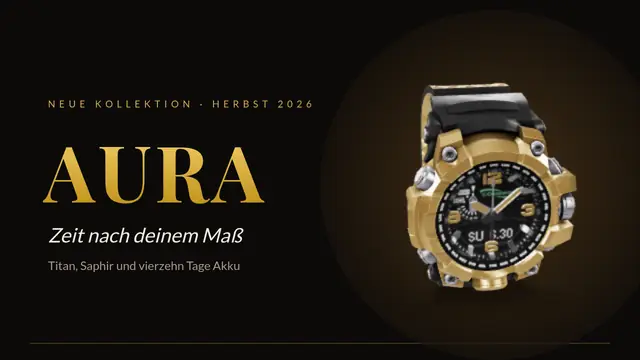 Titelfolie der Präsentation „Launch: Smartwatch“