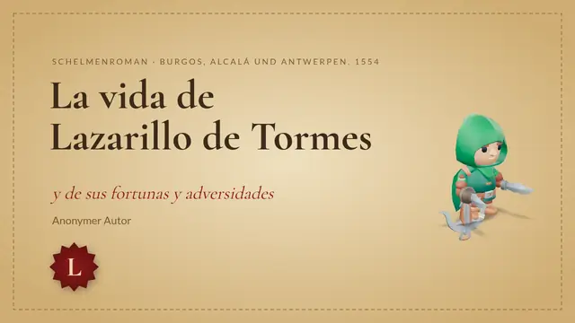 Titelfolie der Präsentation „Lazarillo de Tormes“