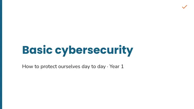 Cover of the presentation “Lesson: basic cybersecurity”