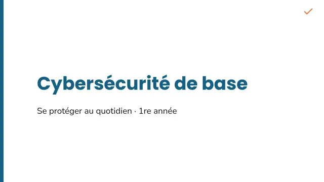 Couverture de la présentation « Cours : cybersécurité de base »