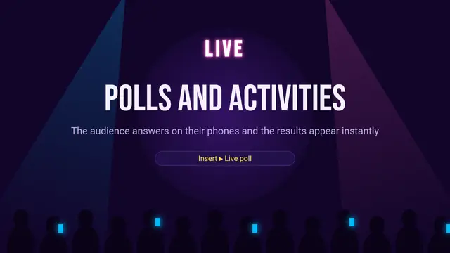 Cover of the presentation “Live polls and activities”