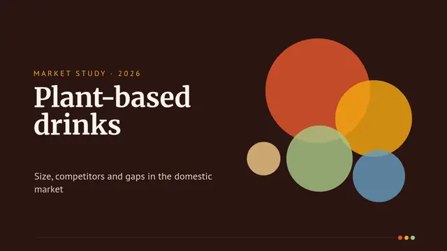 Cover of the presentation “Market study”