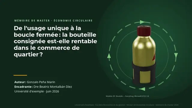 Couverture de la présentation « Soutenance de mémoire de master : économie circulaire »