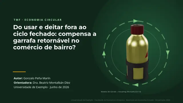Capa da apresentação «Defesa de dissertação de mestrado: Economia Circular»