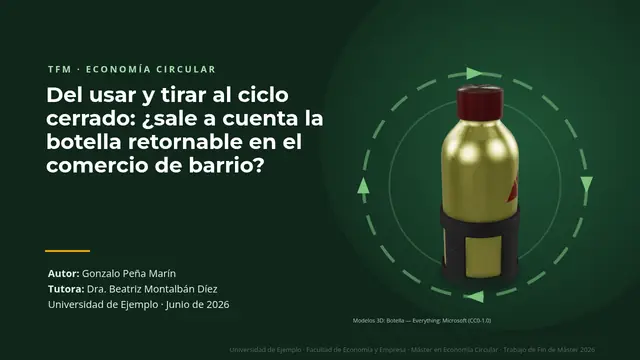 Portada de la presentación «Defensa de TFM: Economía circular»
