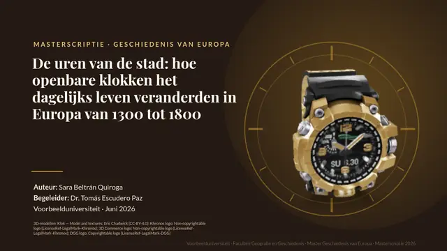 Titeldia van de presentatie ‘Verdediging van een masterscriptie: geesteswetenschappen (geschiedenis)’