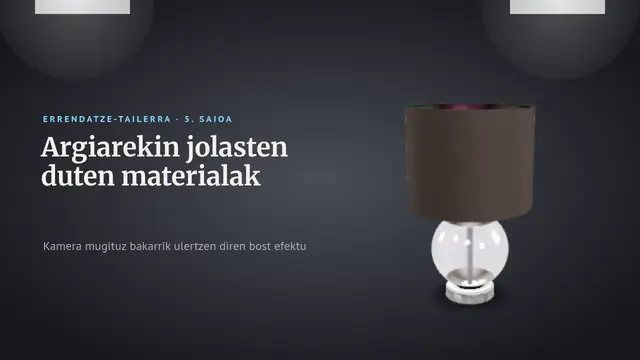 «Argiarekin jolasten duten materialak» aurkezpenaren azala