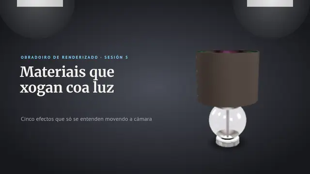 Portada da presentación «Materiais que xogan coa luz»