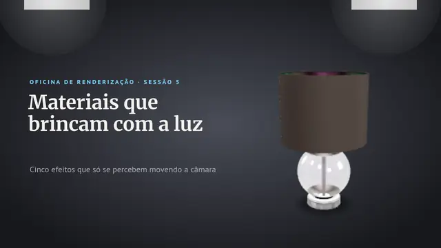 Capa da apresentação «Materiais que brincam com a luz»