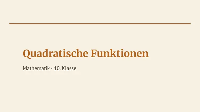 Titelfolie der Präsentation „Mathe: Funktionen“