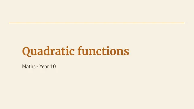 Cover of the presentation “Maths: functions”