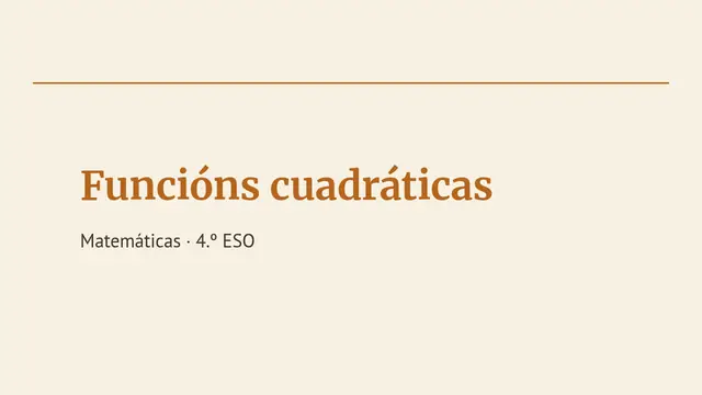 Portada da presentación «Matemáticas: funcións»