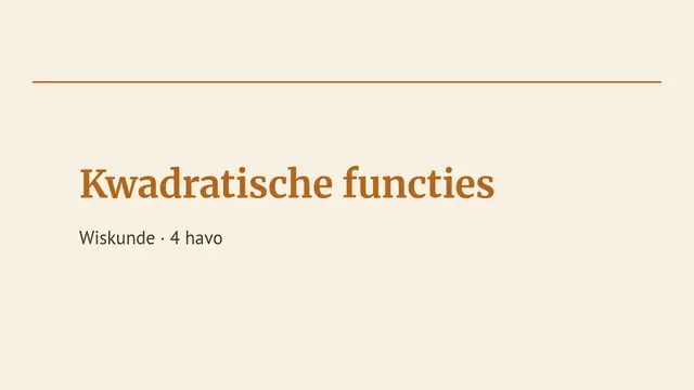 Titeldia van de presentatie ‘Wiskunde: functies’
