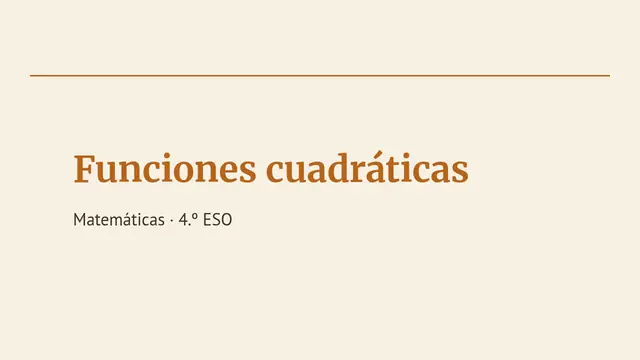 Portada de la presentación «Matemáticas: funciones»