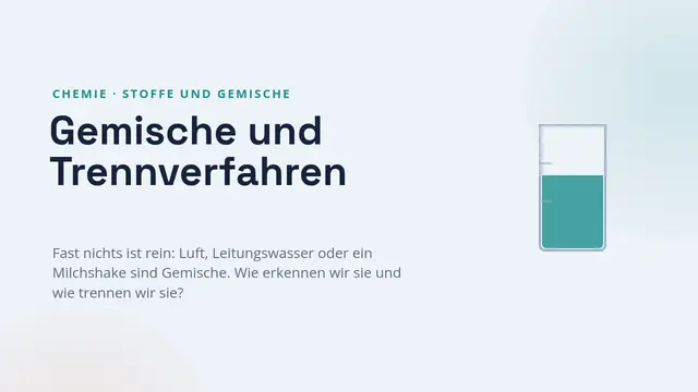 Titelfolie der Präsentation „Gemische und Trennverfahren“