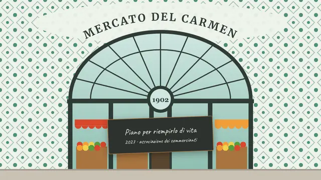 Copertina della presentazione «Mercato comunale: un piano per rilanciarlo»