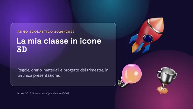Copertina della presentazione «La mia classe in icone 3D»