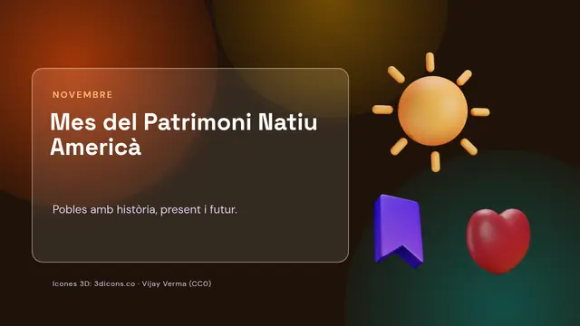 Portada de la presentació «Mes del Patrimoni Natiu Americà»