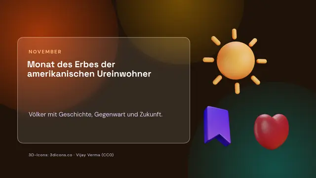 Titelfolie der Präsentation „Monat des Erbes der amerikanischen Ureinwohner“