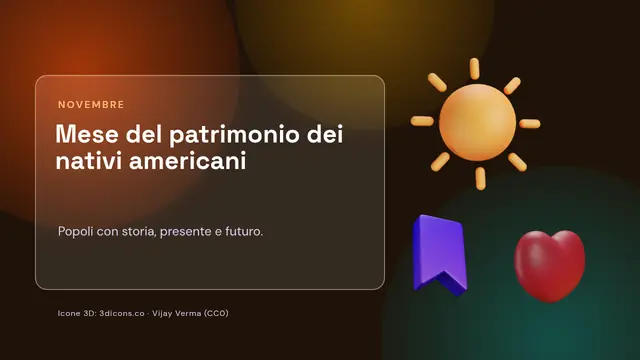 Copertina della presentazione «Mese del patrimonio dei nativi americani»