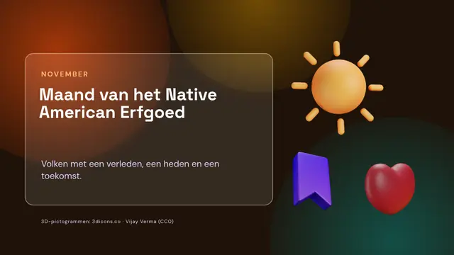 Titeldia van de presentatie ‘Maand van het Native American Erfgoed’