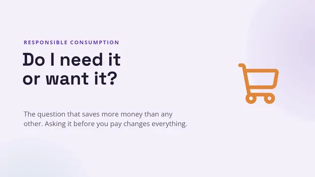 Cover of the presentation “Needs or wants”