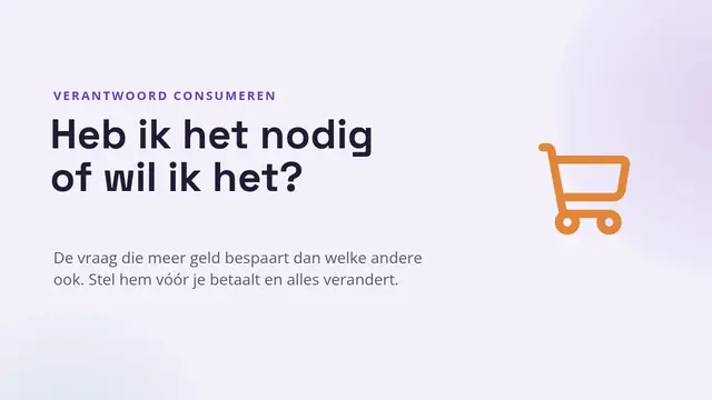 Titeldia van de presentatie ‘Behoeften of wensen’