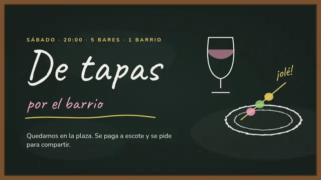 Portada de la presentación «Ruta de tapas por el barrio»