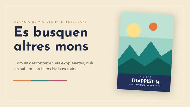 Portada de la presentació «Es busquen altres mons»