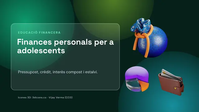 Portada de la presentació «Finances personals per a adolescents»