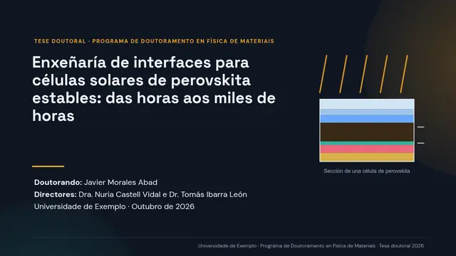 Portada da presentación «Defensa de tese doutoral: Física de materiais»