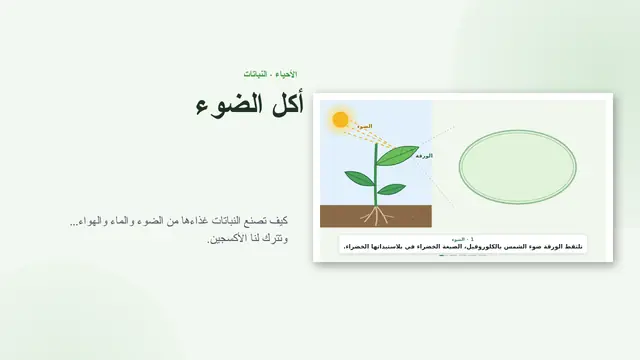 غلاف العرض التقديمي «البناء الضوئي، متحركًا»