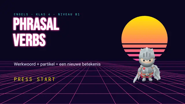 Titeldia van de presentatie ‘Phrasal verbs: level up’