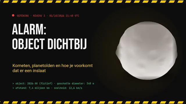 Titeldia van de presentatie ‘Planetaire verdediging: oefening’