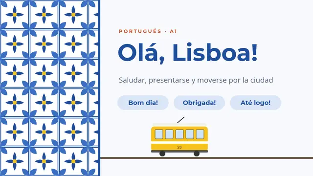 Portada de la presentación «Portugués: Olá, Lisboa!»