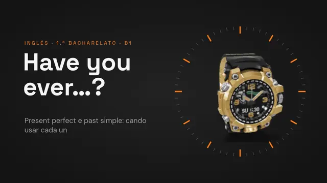 Portada da presentación «Present perfect ou past simple»