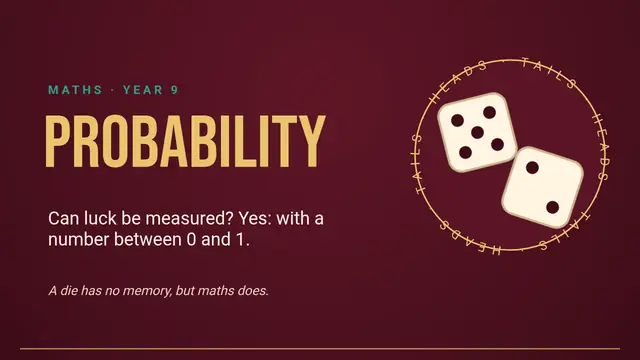 Cover of the presentation “Probability: measuring luck”