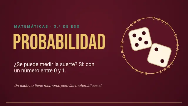 Portada de la presentación «Probabilidad: medir la suerte»