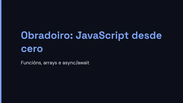 Portada da presentación «Obradoiro de programación»