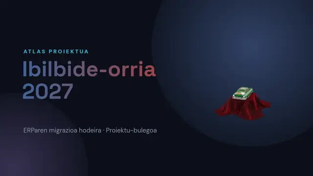 «Proiektu baten ibilbide-orria» aurkezpenaren azala