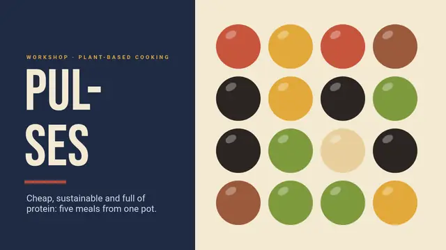 Cover of the presentation “Pulses: plant-based cooking”