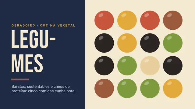 Portada da presentación «Legumes: cociña vexetal»