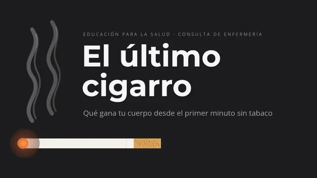 Portada de la presentación «Dejar de fumar: lo que gana tu cuerpo»