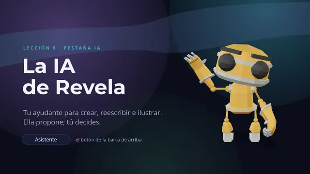 Portada de la presentación «La IA de Revela»