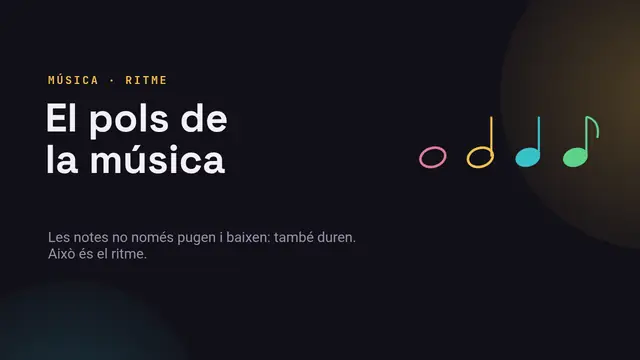 Portada de la presentació «El ritme i les figures»