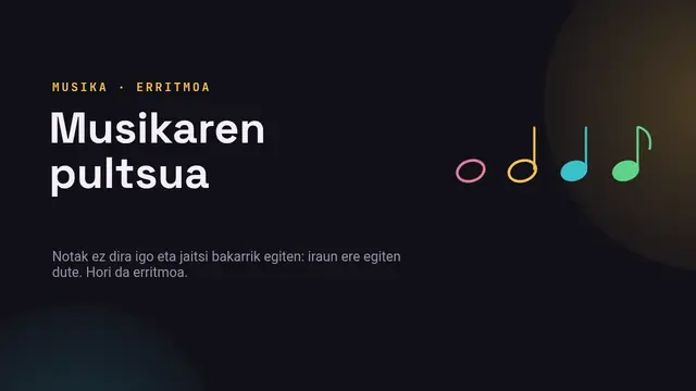 «Erritmoa eta figurak» aurkezpenaren azala