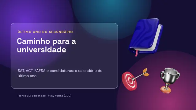 Capa da apresentação «Caminho para a universidade: SAT, ACT e candidaturas»