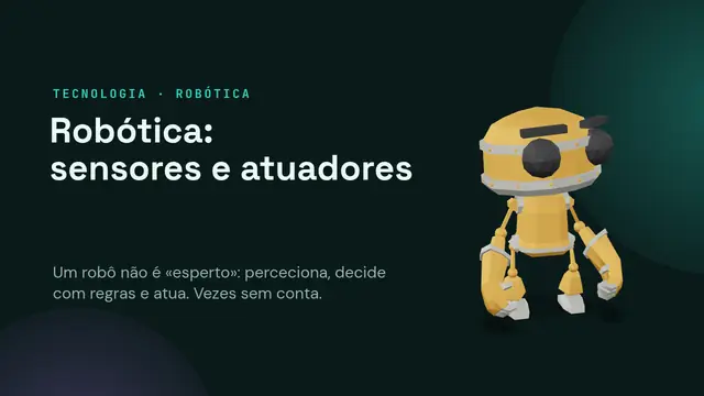 Capa da apresentação «Robótica: sensores e atuadores»